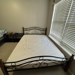 Queen Bed With Mattress For Sale