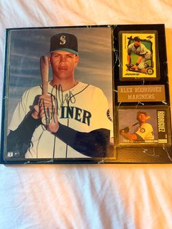 Signed Alex Rodriguez plaque with certificate