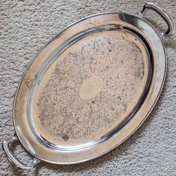 WM A Rogers Paul Revere Reproduction silver fruit tea coffee snack cookie pastry dessert serving tray