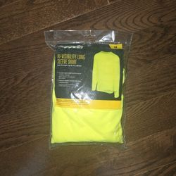 MAXIMUM SAFETY
Men's Medium Yellow High Visibility Polyester Long-Sleeve Safety Shirt
