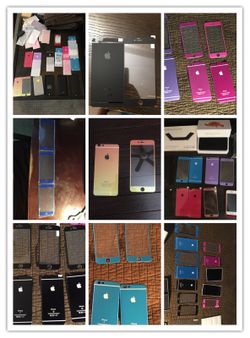 iPhone accessories, 90 day warranty, colored screen protectors, cases, charging cords, and anything else you need