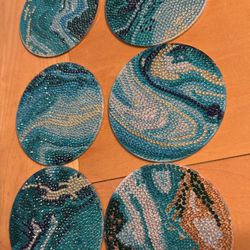 Diamond Art Set Of Drink Coasters 