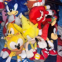 Sonic Characters Plushie Lot