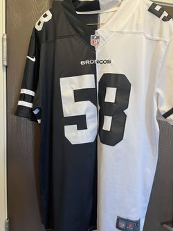 ULTRA RARE NIKE VON MILLER #58 DENVER BRONCOS WHITE/BLACK JERSEY MEN'S SIZE 2XL