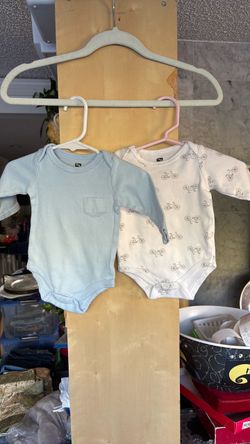 Hudson baby long sleeve onesie pair size 0-3 months