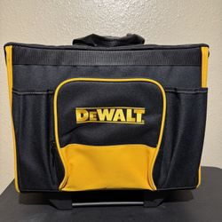 DEWALT Hard Bottom Heavy Duty Roller Tool Bag 21''x19''x10'' w/Front Pockets