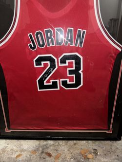 Signed Michael Jordan Jersey framed