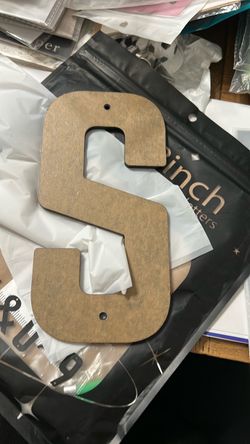 8 in acrylic letter S