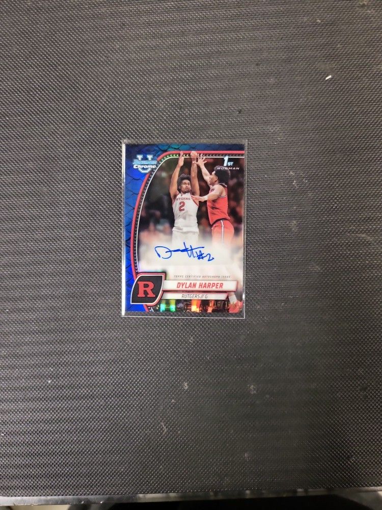 2024 Bowman University Chrome Dylan Harper Auto Blue Reptilian /150