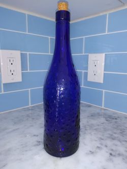 Blue Glass Raised Bumps / Dots Design