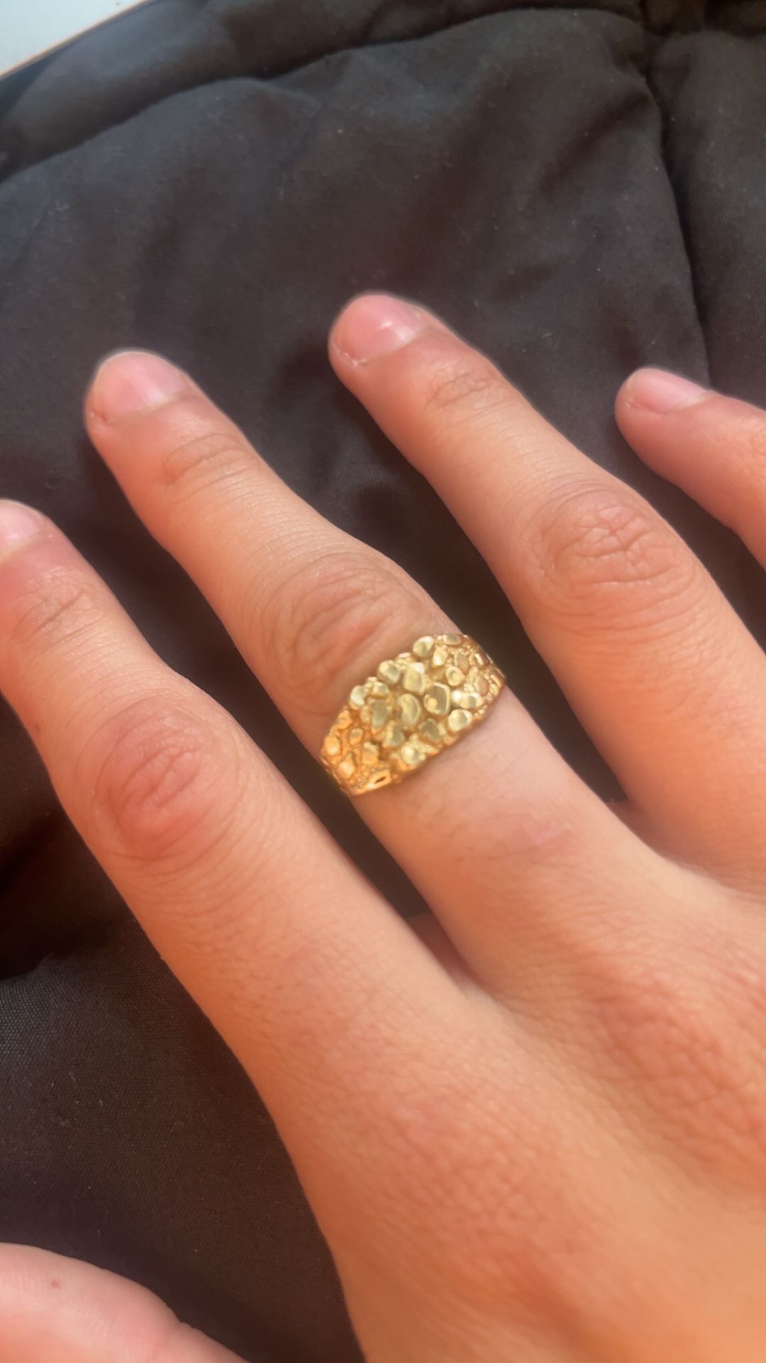10k Solid Gold Nugget Ring