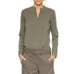 Helmet Lang The Shrunken Wool Blend Shirt 