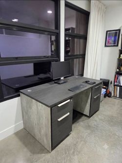 Office Desk with two Storage Cabinets