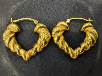 Hoop Earrings - Yellow Gold 14k (.585) 3.4 grams
