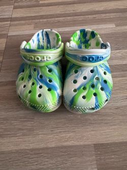 Crocs Classic Clogs Marbled Green Blue
