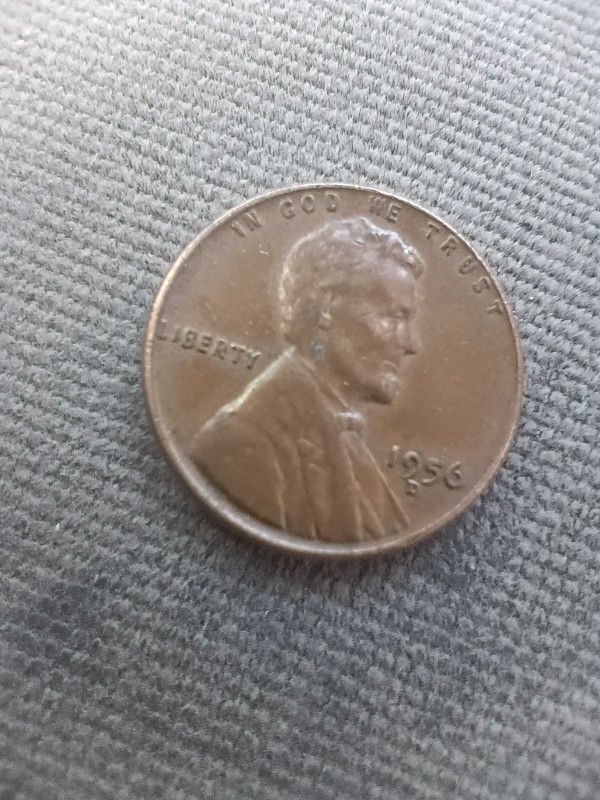 1956 D Penny W And L On The Rim Erorr