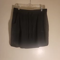 Somona Size Large Womens Elastic Waust Draw String Skirt With Pockets