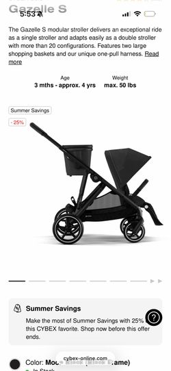 Cybex gazelle S double stroller