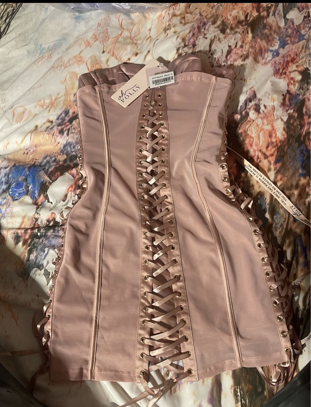 lace up corset bandeau micro mini dress in mauve Lace Up Corset Bandeau Micro Mini Dress In Mauve