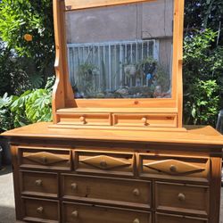 Wooden Dresser And Chest