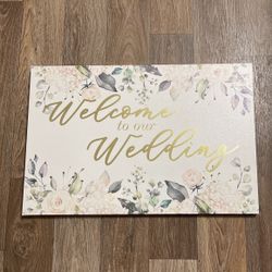 Welcome To Our Wedding Canvas Wall Decor