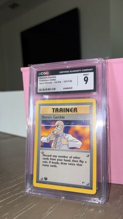Pokémon Blaine's Gamble 1st Edition CGC 9 Mint