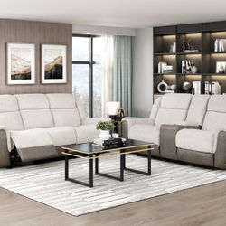 2 PC RECLINING SOFA AND LOVESEAT NEW IN BOX