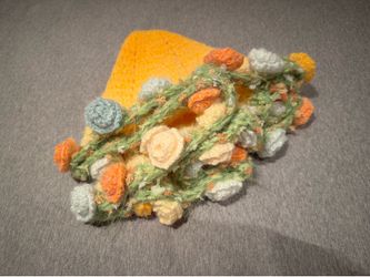 ⭐️ Handmade ⭐️ crochet rose bouquet blanket yellow