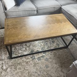Wood Coffee Table 44” x 22” x 17”