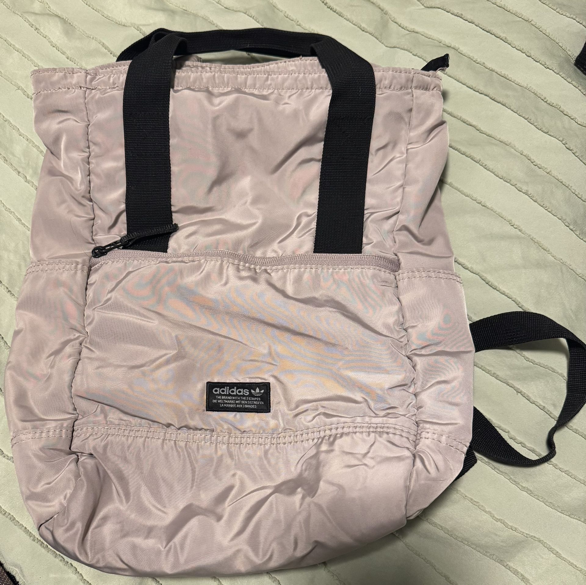 Adidas Backpack-Unisex, Grayish Pink and Black