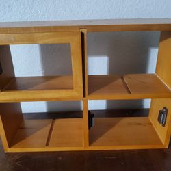 Wooden Display Four-Section Organizer Shelf