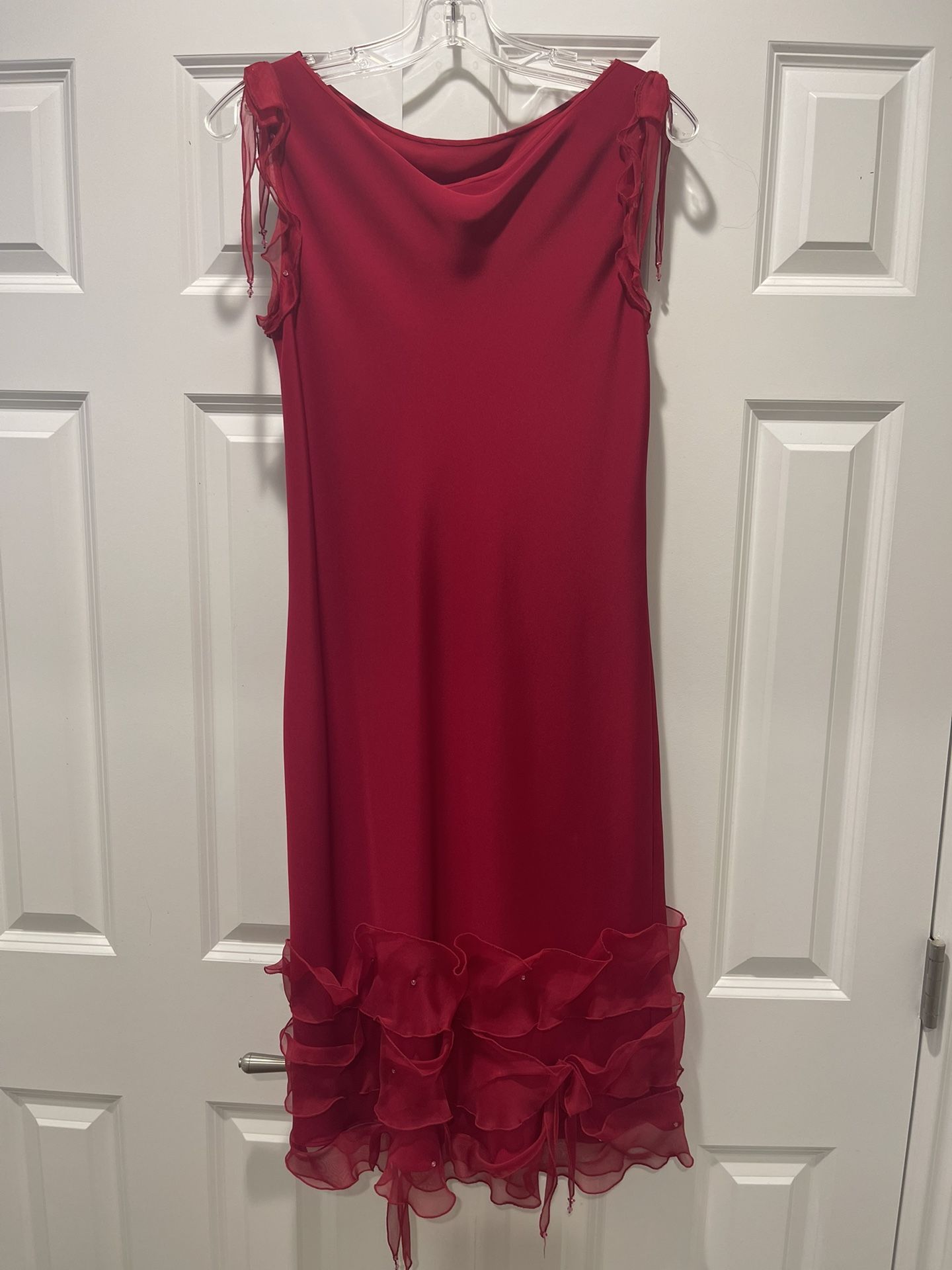 Pure Silk and Silk-lined Ruby Formal Dress