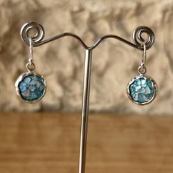 Curated antique Roman glass earrings set in (52)62