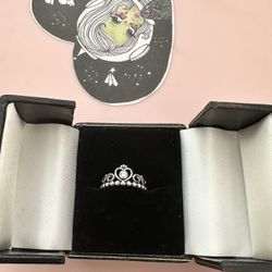 Princess Tiara Crown Ring Pandora Size 6