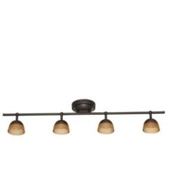 Hampton Bay Madison 3 ft. 4 Light Rubbed Bronze LED Fixed Track with 400 LM/Head 1000027274 NEW SEVERAL QUANTITIES AVAILABLE FIRM PRICE $45 EACH
