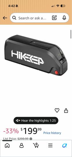 HiKeep 48V 15.6Ah Ebike Battery - Battery for K6/Coco/MA/MG/ME Electric Bike