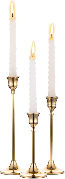 Candlestick Holders Taper Candle Holders, Set of 3 Candle Stick Holders Set