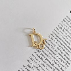 Dior Gold Plated Zipper Pull, size 22mm