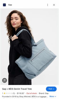 Beis Gap Denim Travel Tote