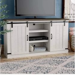 Light grey rustic tv stand