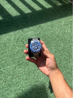 New blue face dial watch