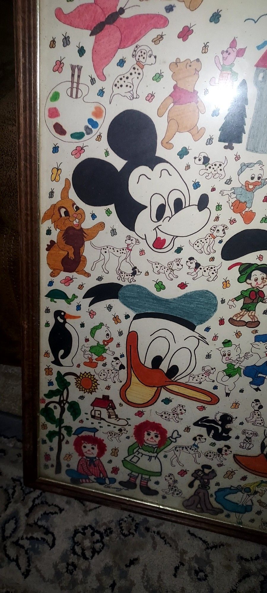 Original Artwork Handdrawn  50 Yrs Original Not A Photo Original Piece NO Print  