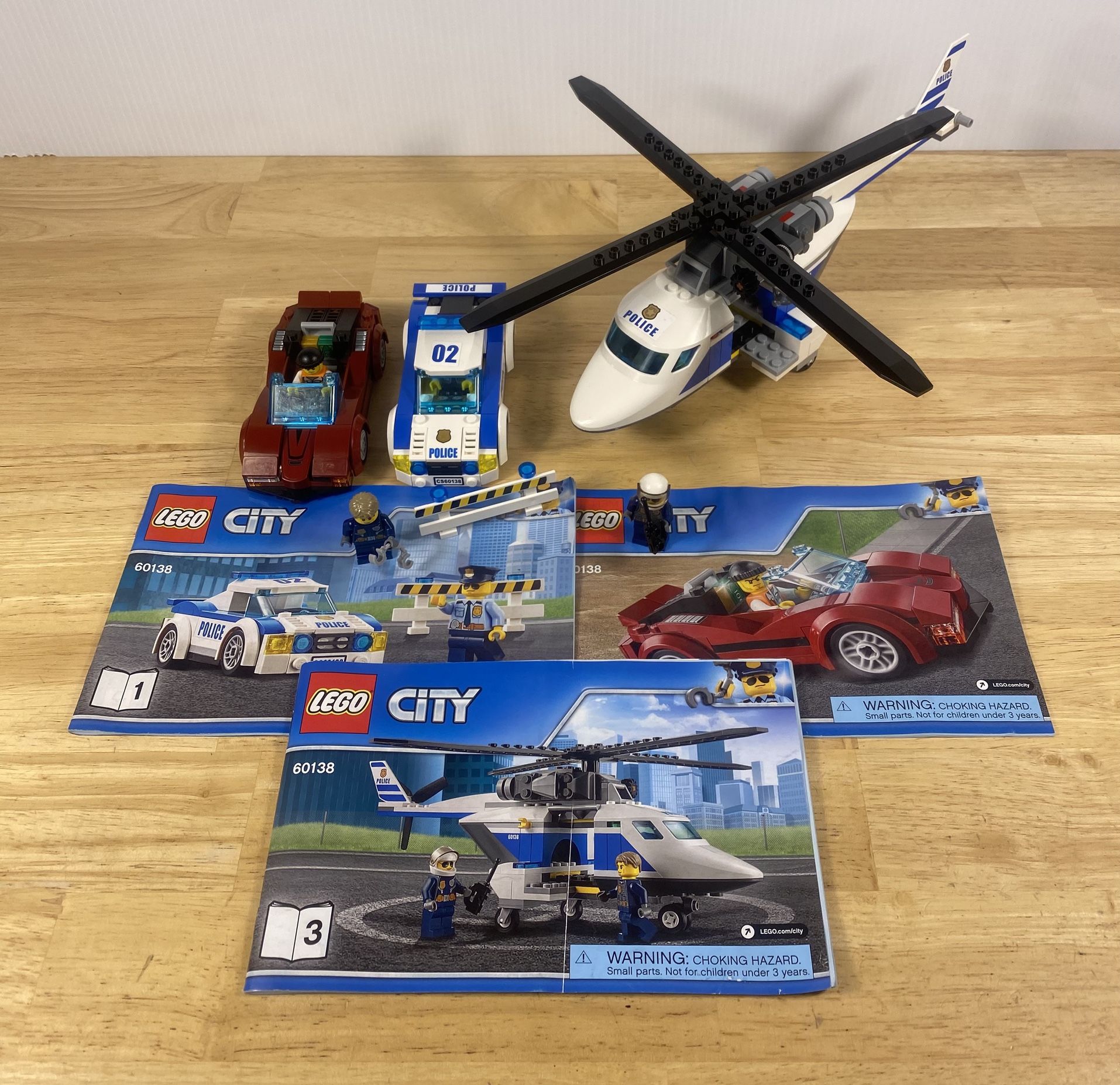 LEGO CITY: High-speed Chase (60138) Loose W/ Manuals, 4 Mini Figures, 99% Complete!