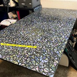 Dining Table Mosaic Inlay  67x 33.5  H28"