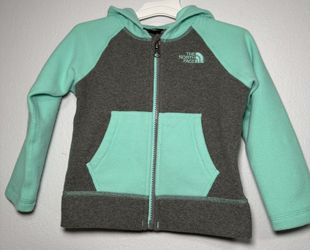 The North Face 2T Toddler mint/gray Jacket hoodie