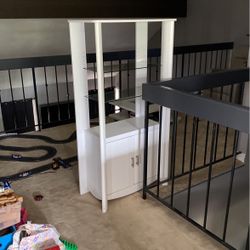 Tv Stand Cabinet Storage Glass Shelf 