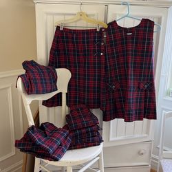 Dennis School Uniforms-blue/red Plaid