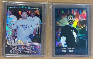 Kazushi Sakuraba Holo Trading Cards Lot of 2