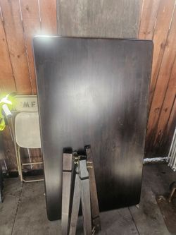 ​FREE: Dark Wood Dining Table (35" x 60") - ASAP Pickup