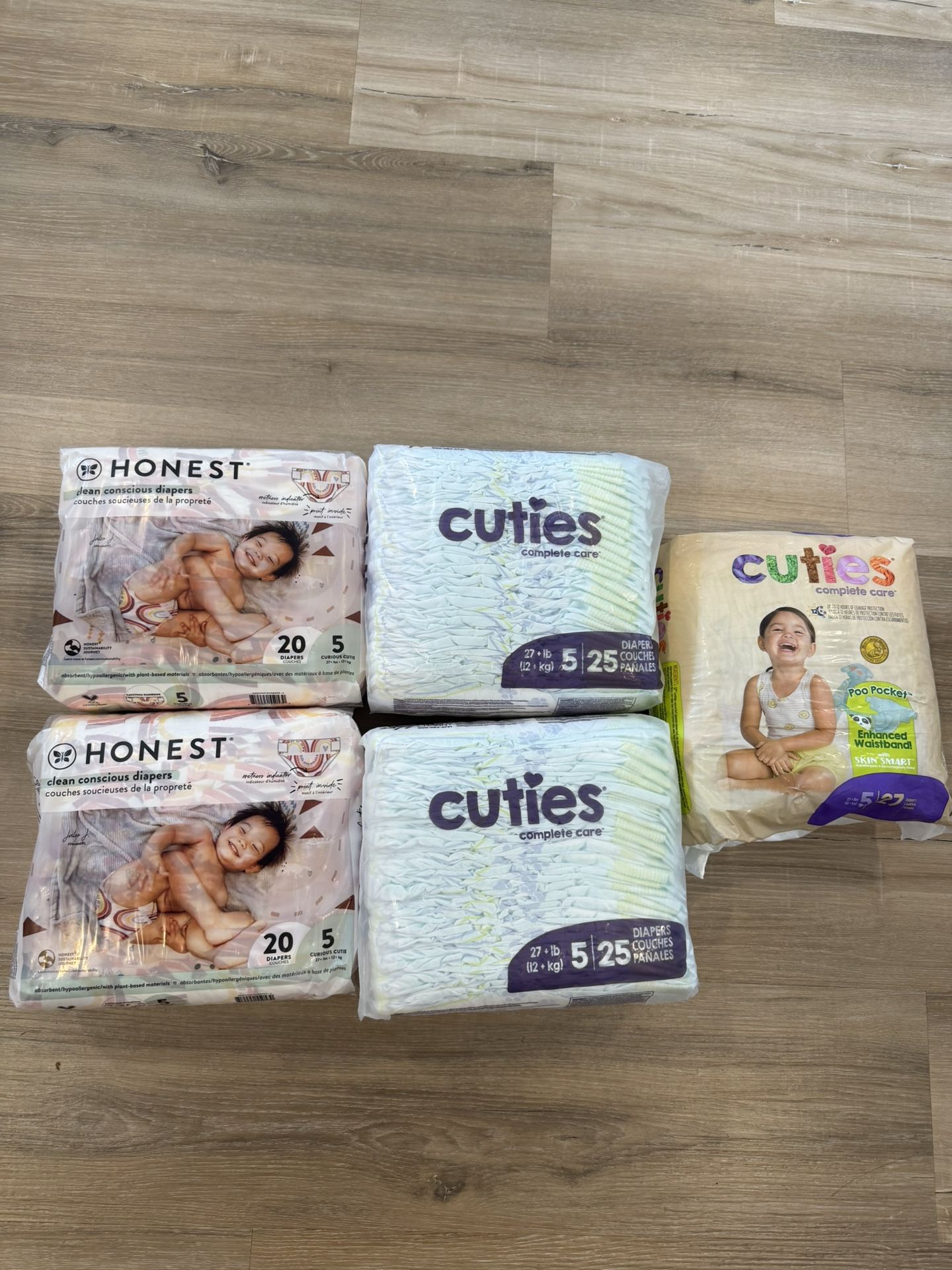Diapers Size 5 $20 For 5 Packs